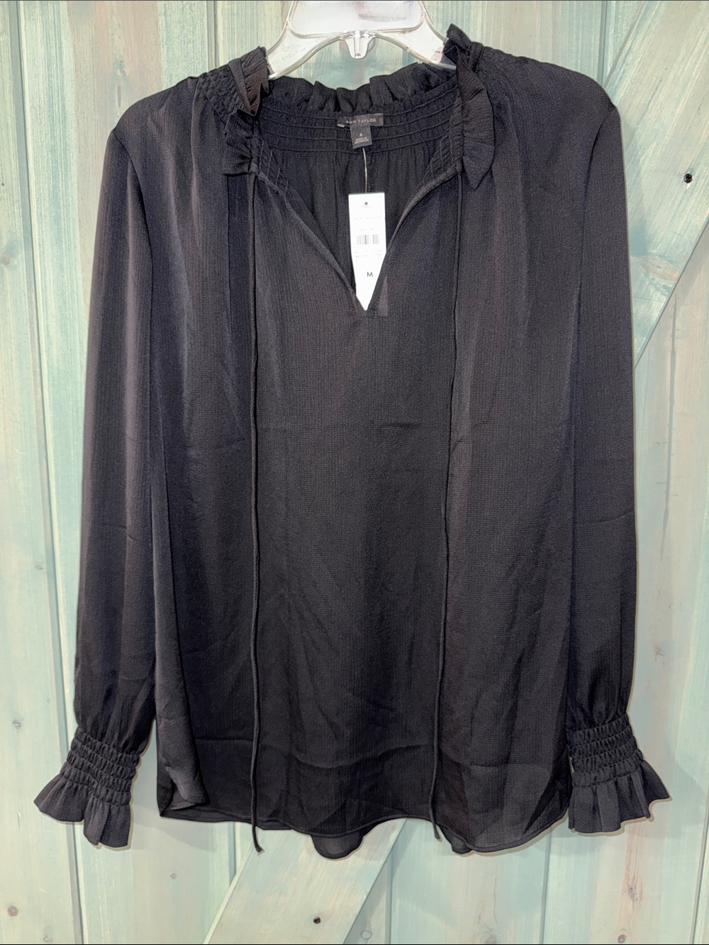Ann Taylor size M black blouse NWT
